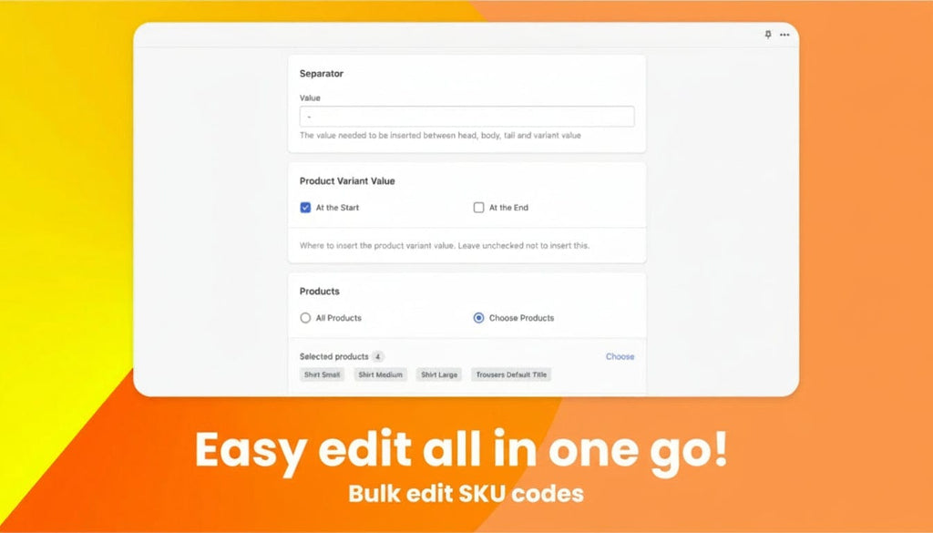 SKU-Generator-Generierung